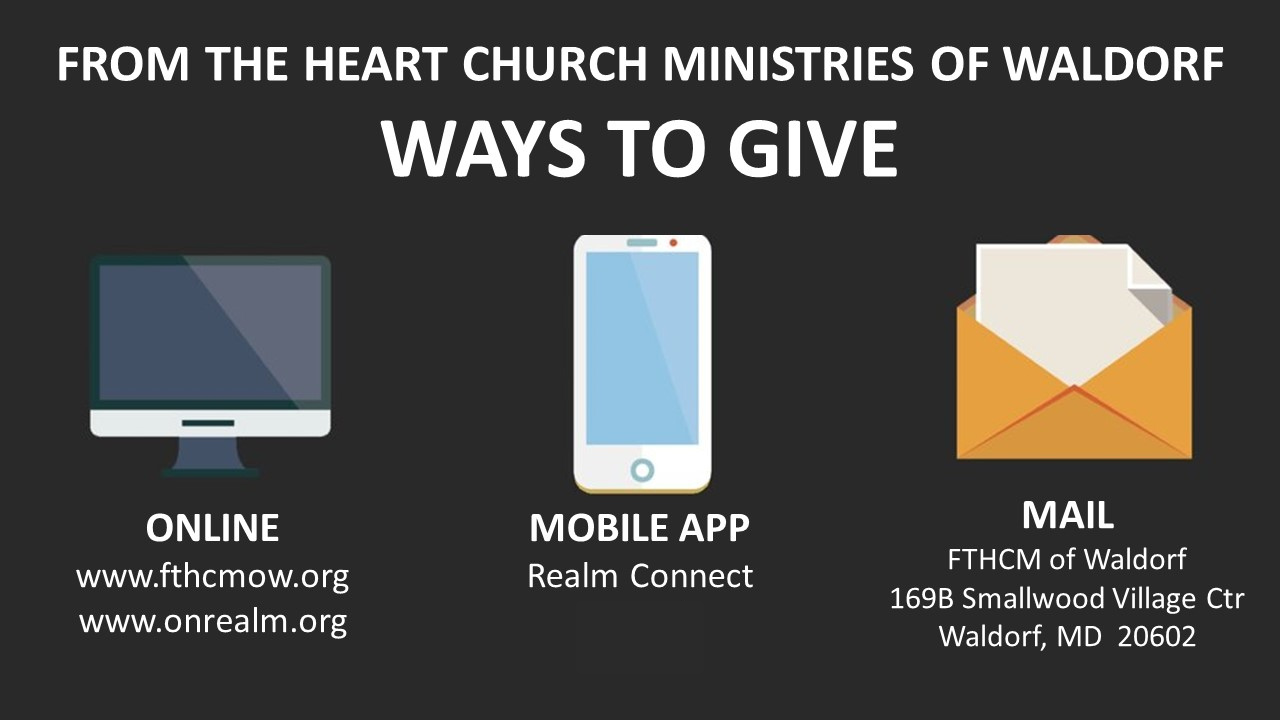 Giving | From the Heart Church Ministries of Waldorf